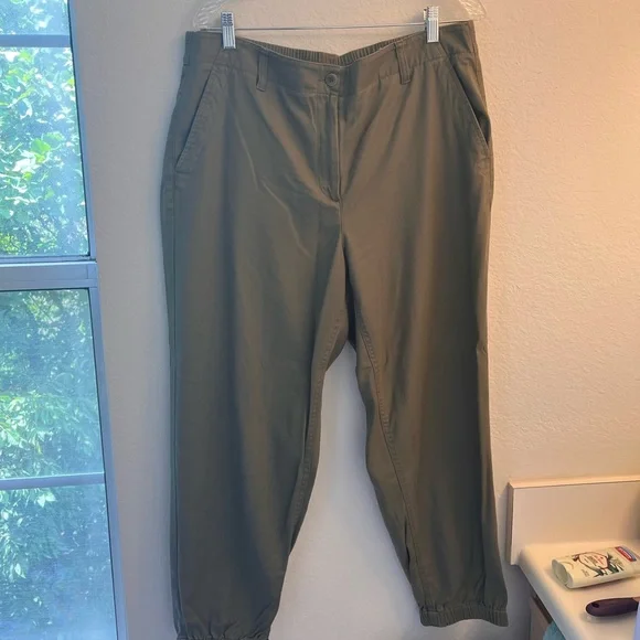 TALBOTS Army Green Jogger Style Trousers - Picture 1 of 6